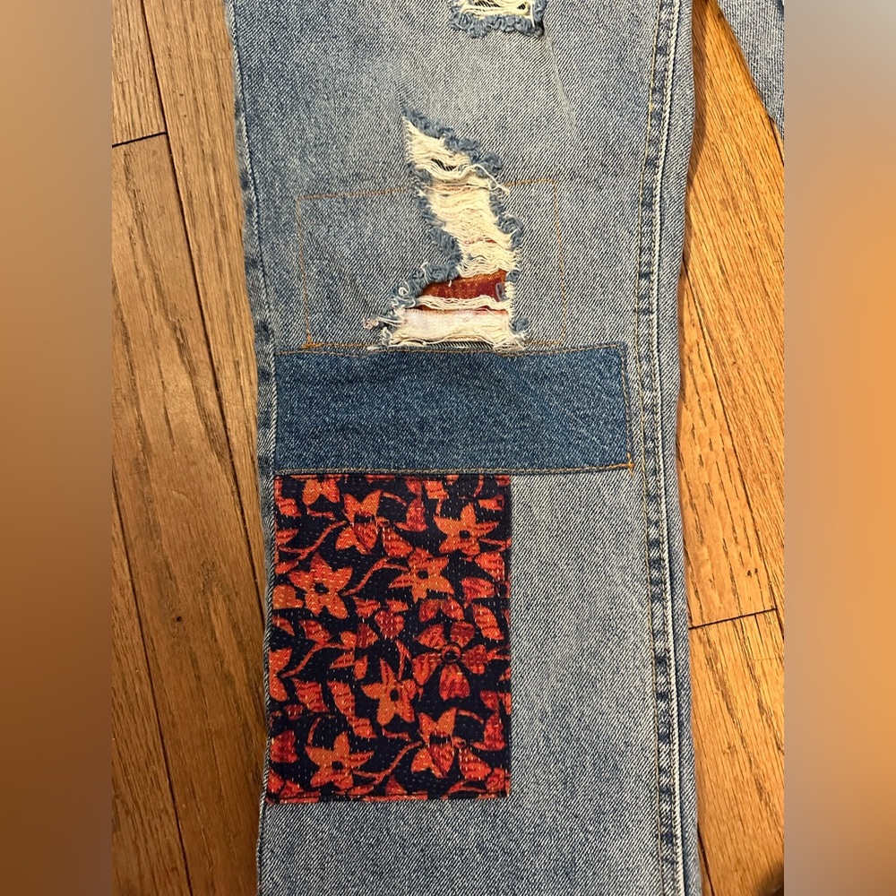 We The Free Patchwork (Free People) Patchwork Flare Jeans - Picture 9 of 16